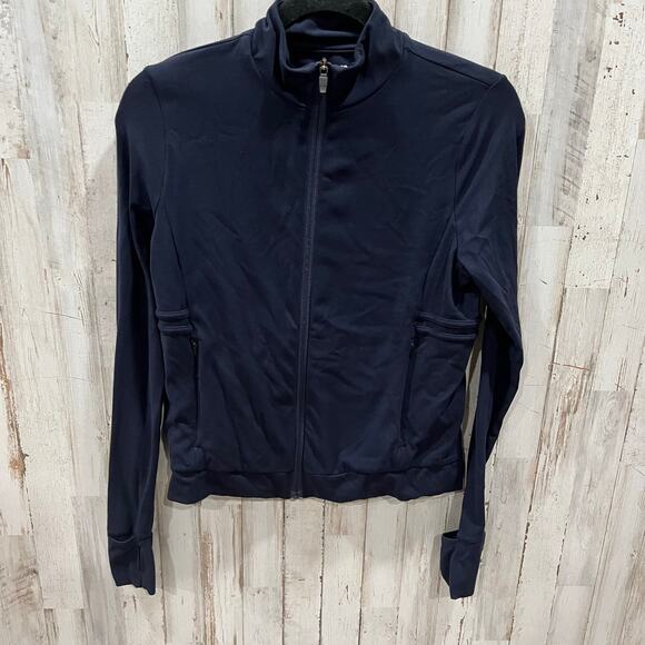 Splits59 Shop Bop Navy Rain Airweight Full Zip Track Jacket Womens XS - Picture 1 of 8